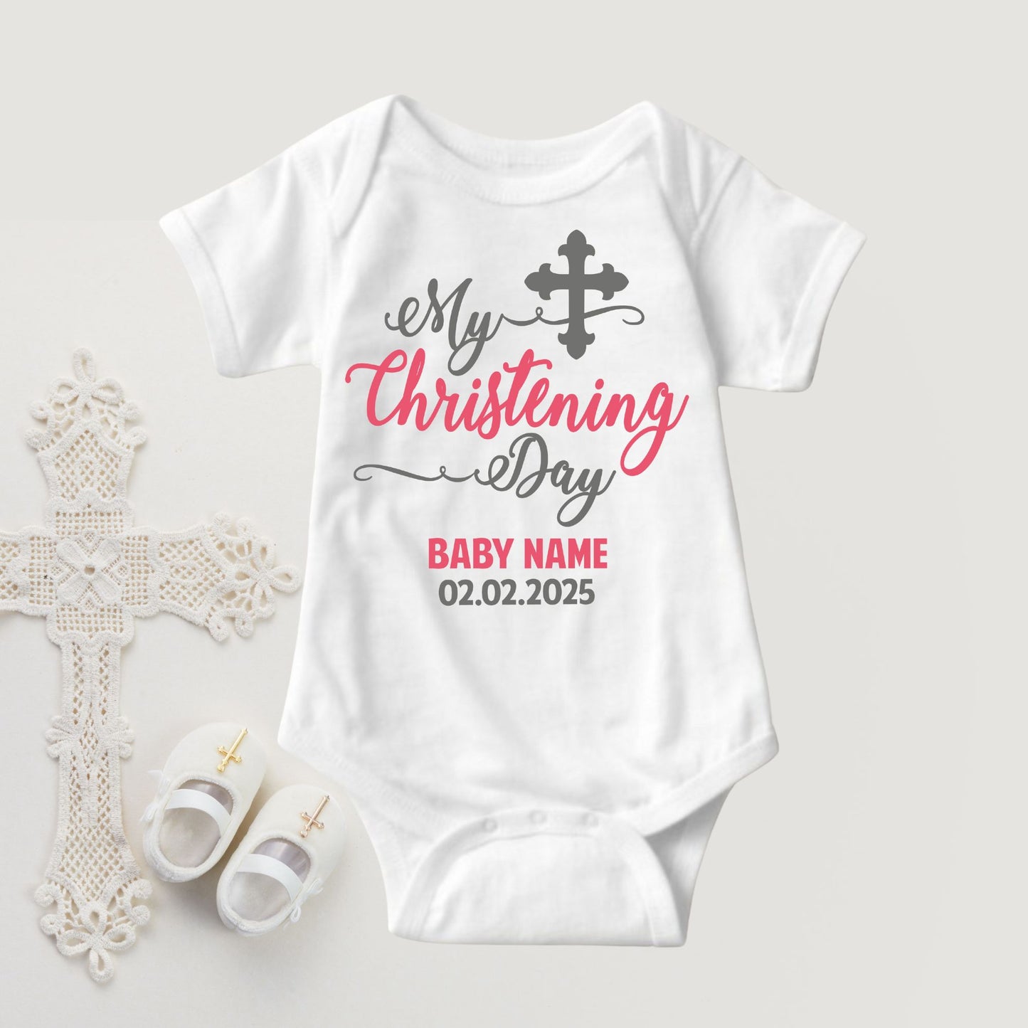 Baby Girl Christening Baptism Dedication Custom Print Name and Date