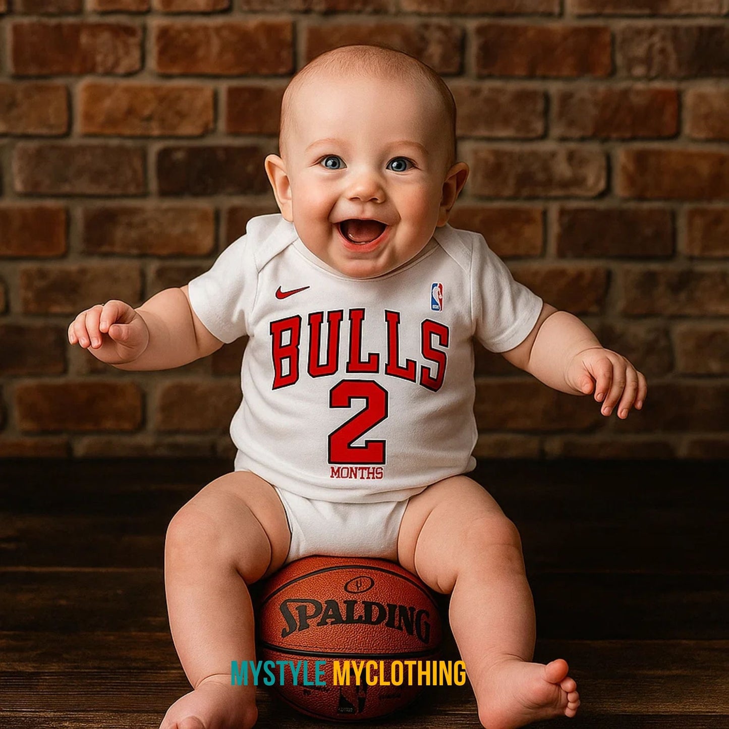 Baby Monthly Onesies - Basketball Jersey Chicago Bulls