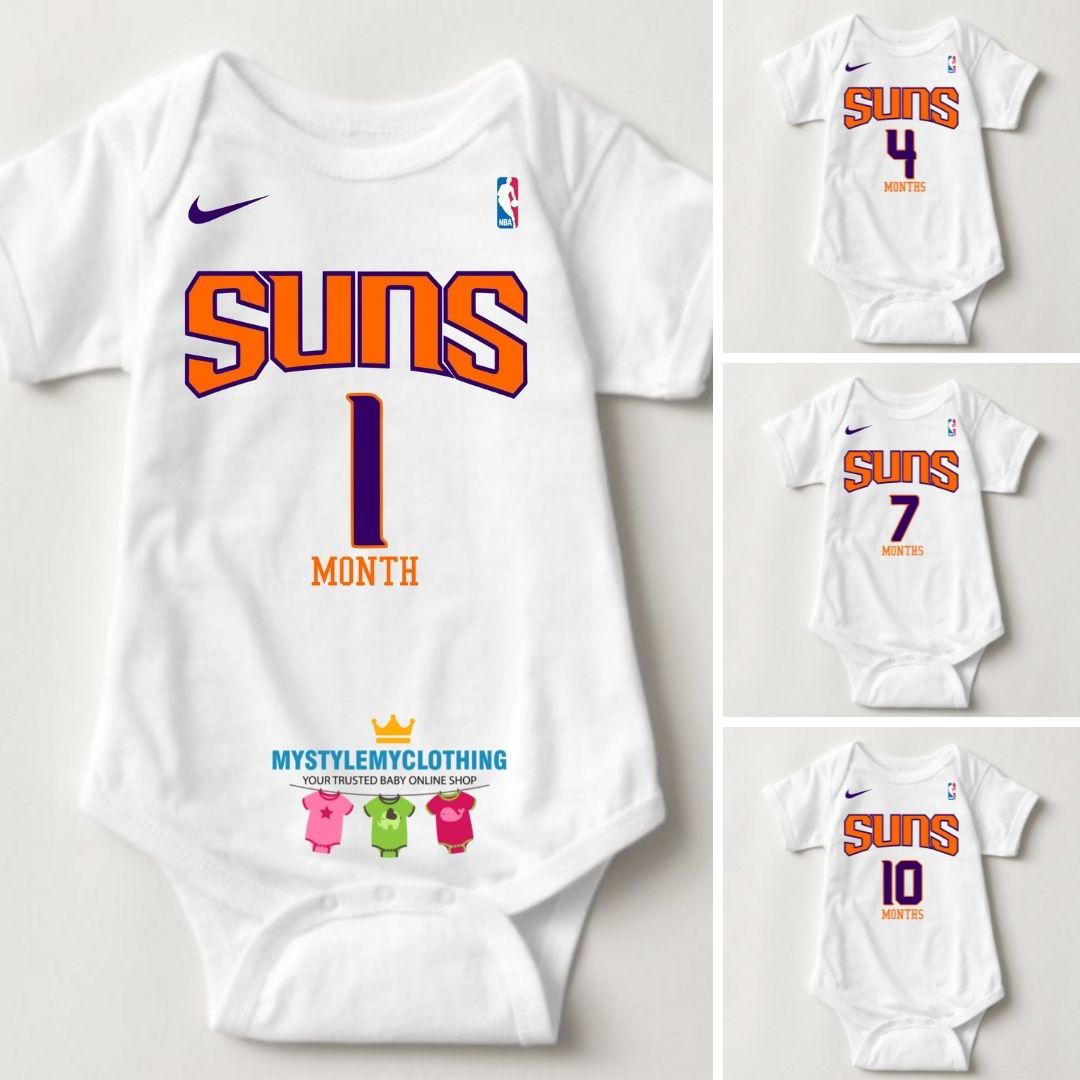 Baby Monthly Onesies - Basketball Jersey Phoenix