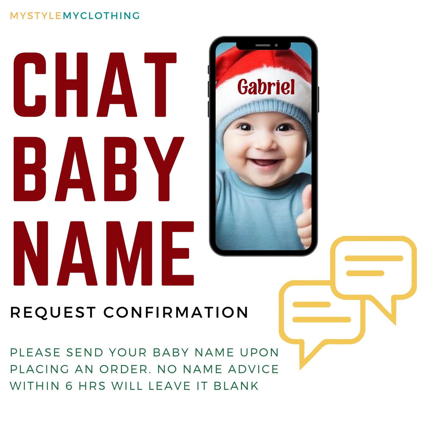 Baby Christmas and New Year Holiday Onesies Set with Customized Santa Hat