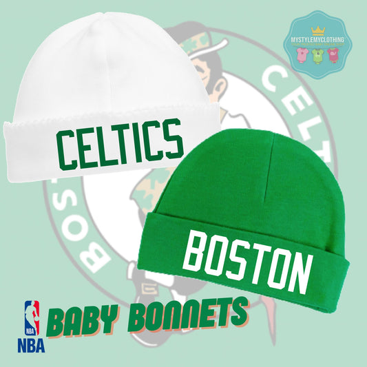 Baby Basketball Bonnets - Boston