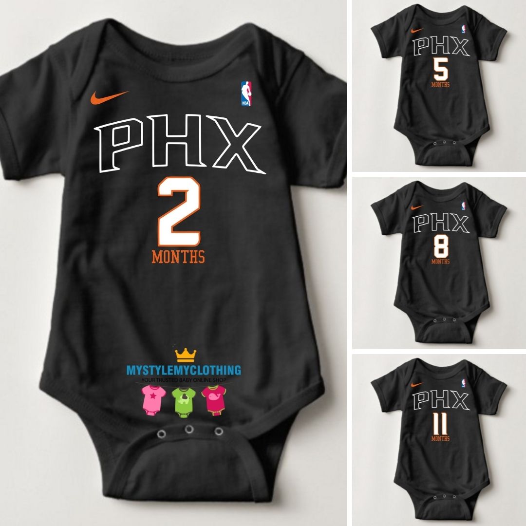 Baby Monthly Onesies - Basketball Jersey Phoenix