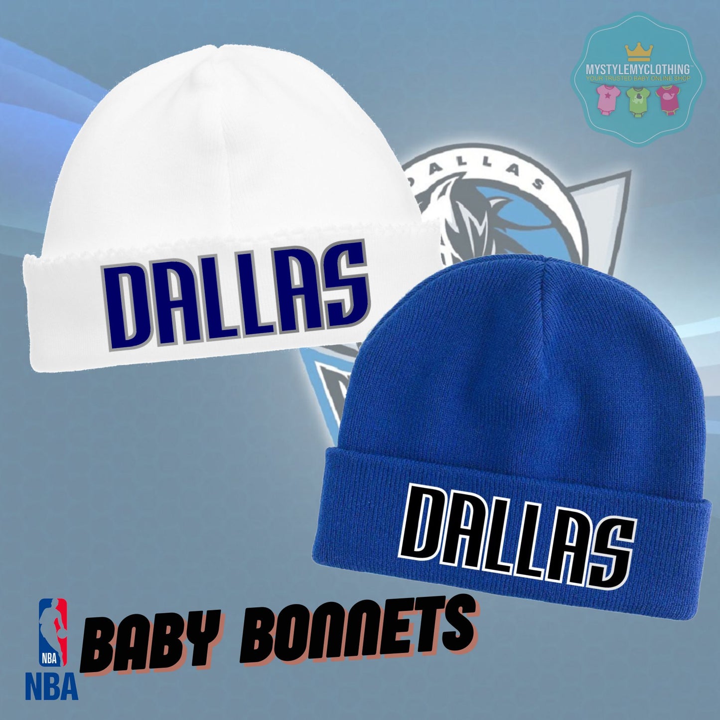 Baby Basketball Bonnets - Dallas