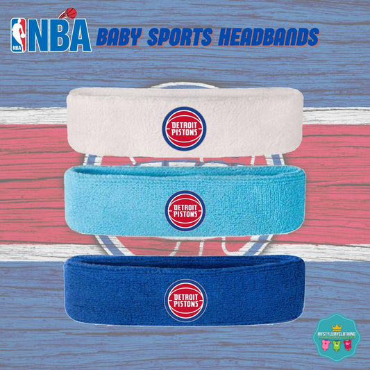 Baby and Kids Basketball Sports Headband - Detroit Piston