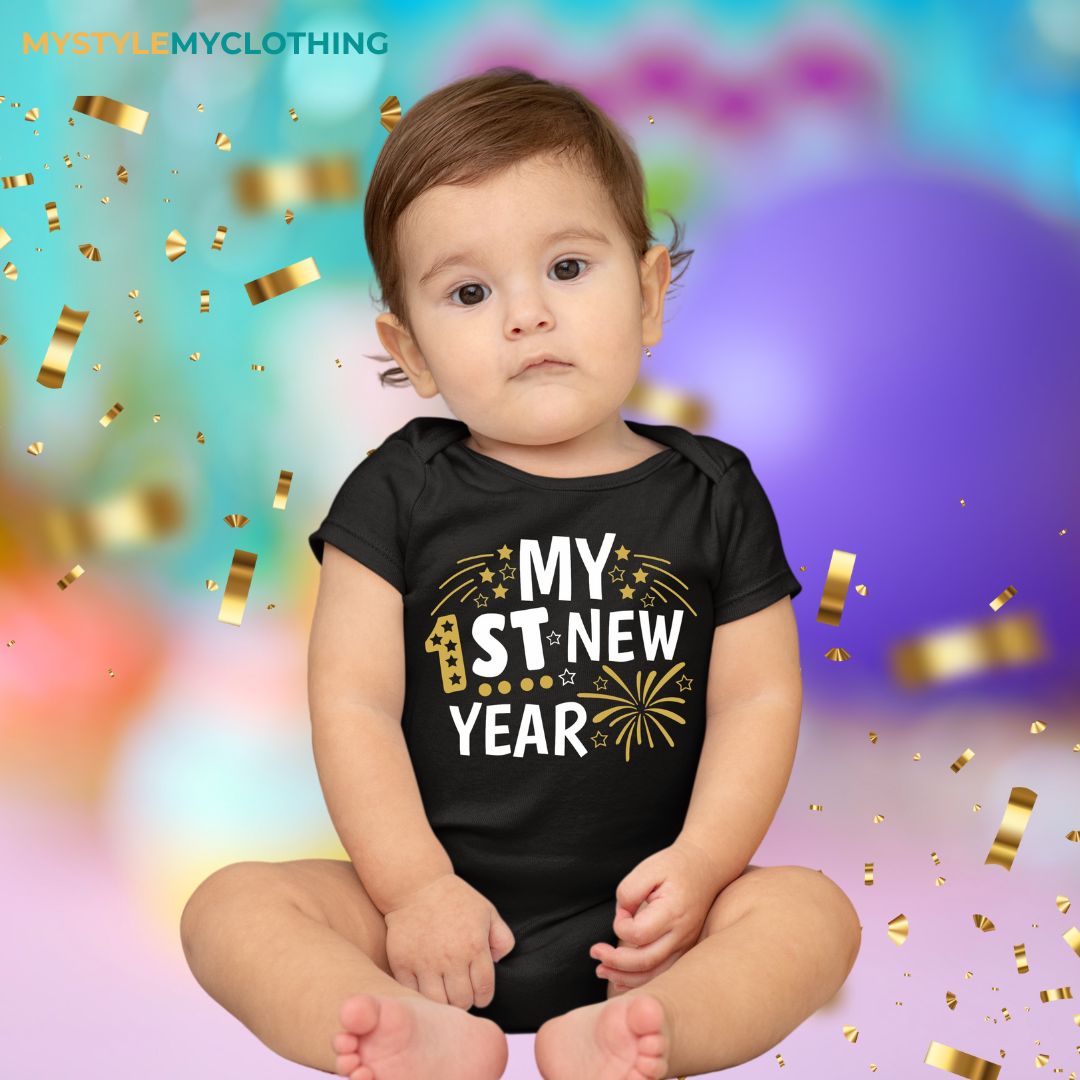 Baby New Year Holiday Onesies - My 1st New Year Fireworks