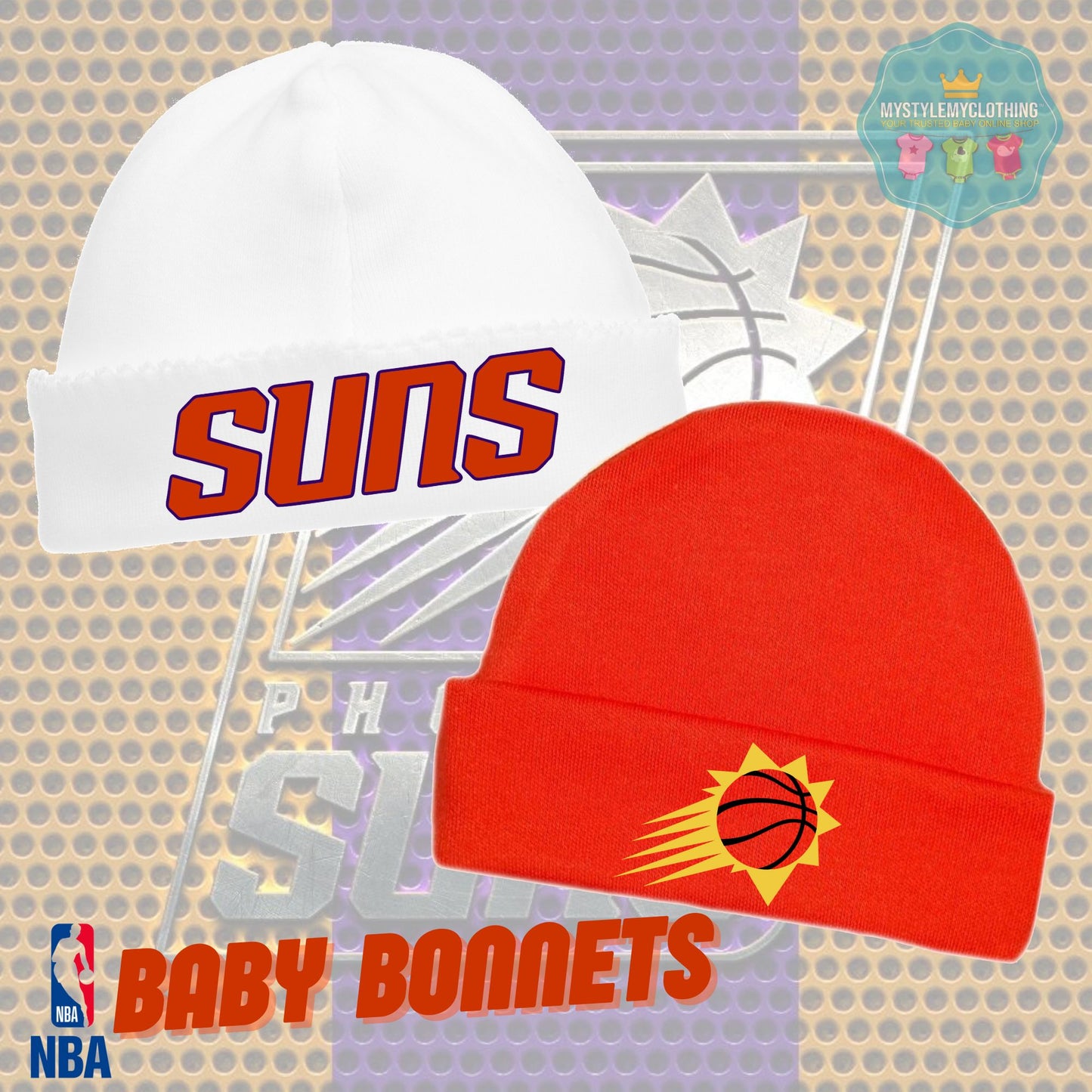 Baby Basketball Bonnets - Suns