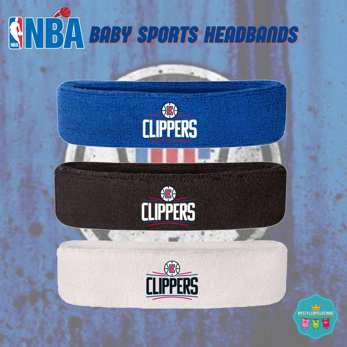 Baby and Kids Basketball Sports Headband - L.A Clippers