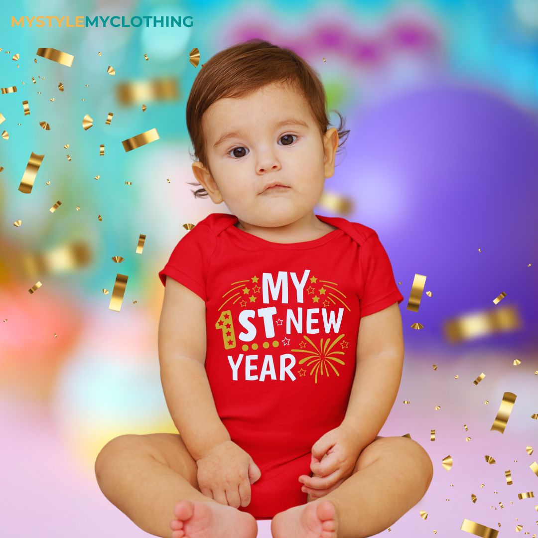 Baby New Year Holiday Onesies - My 1st New Year Fireworks