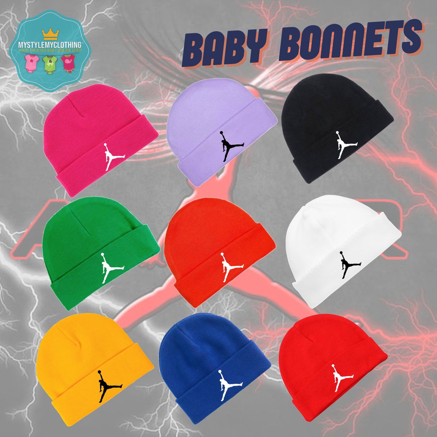 Baby Basketball Bonnets - Jordan Flight