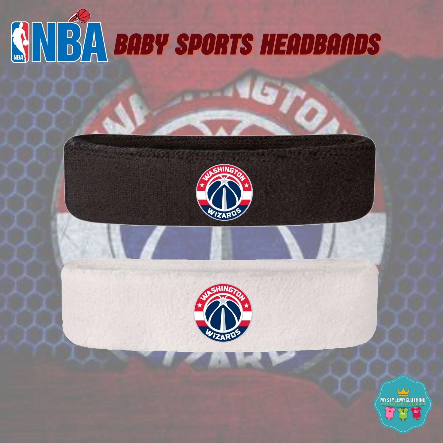 Baby and Kids Basketball Sports Headband - Washington Wizzard