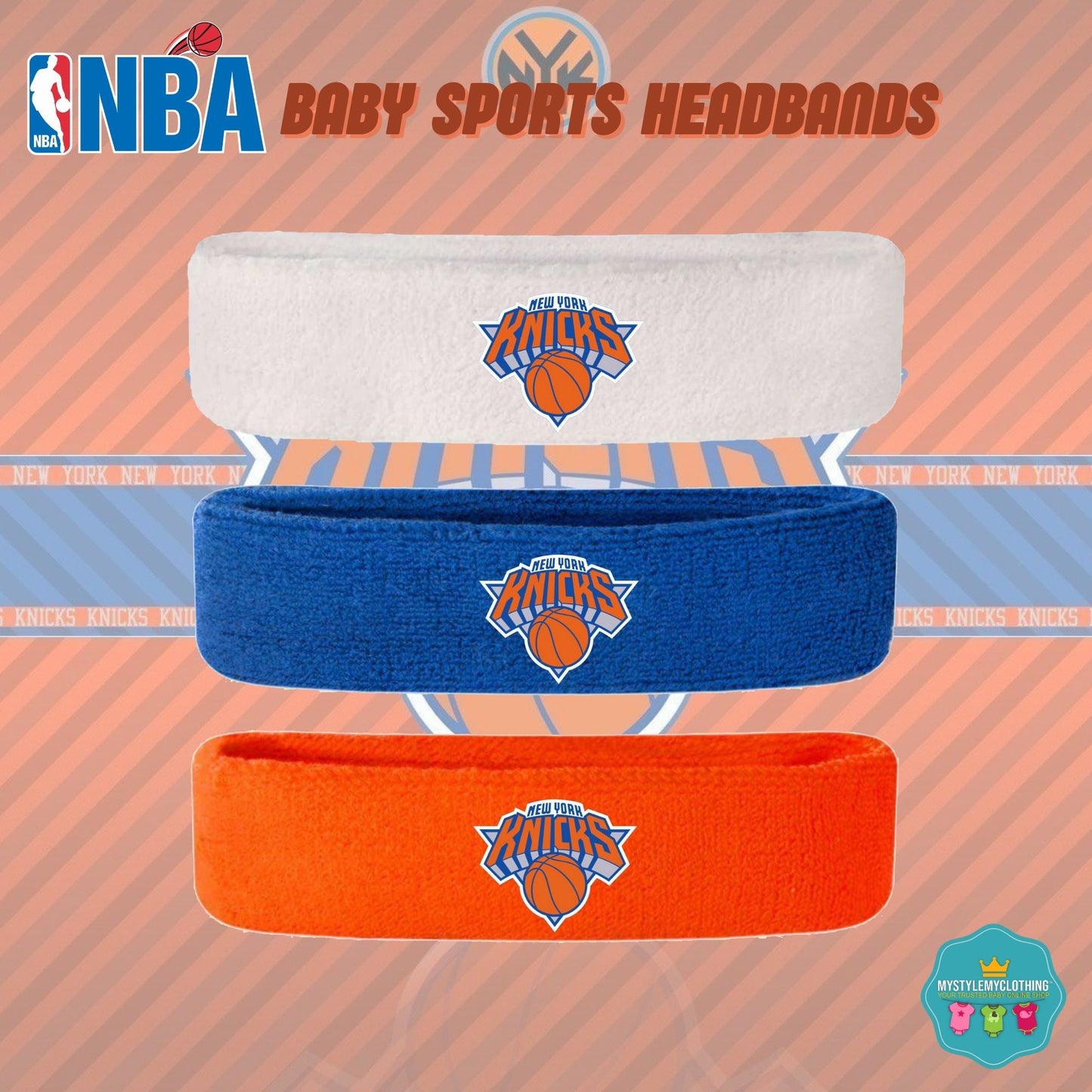 Baby and Kids Basketball Sports Headband - NewYork Knicks