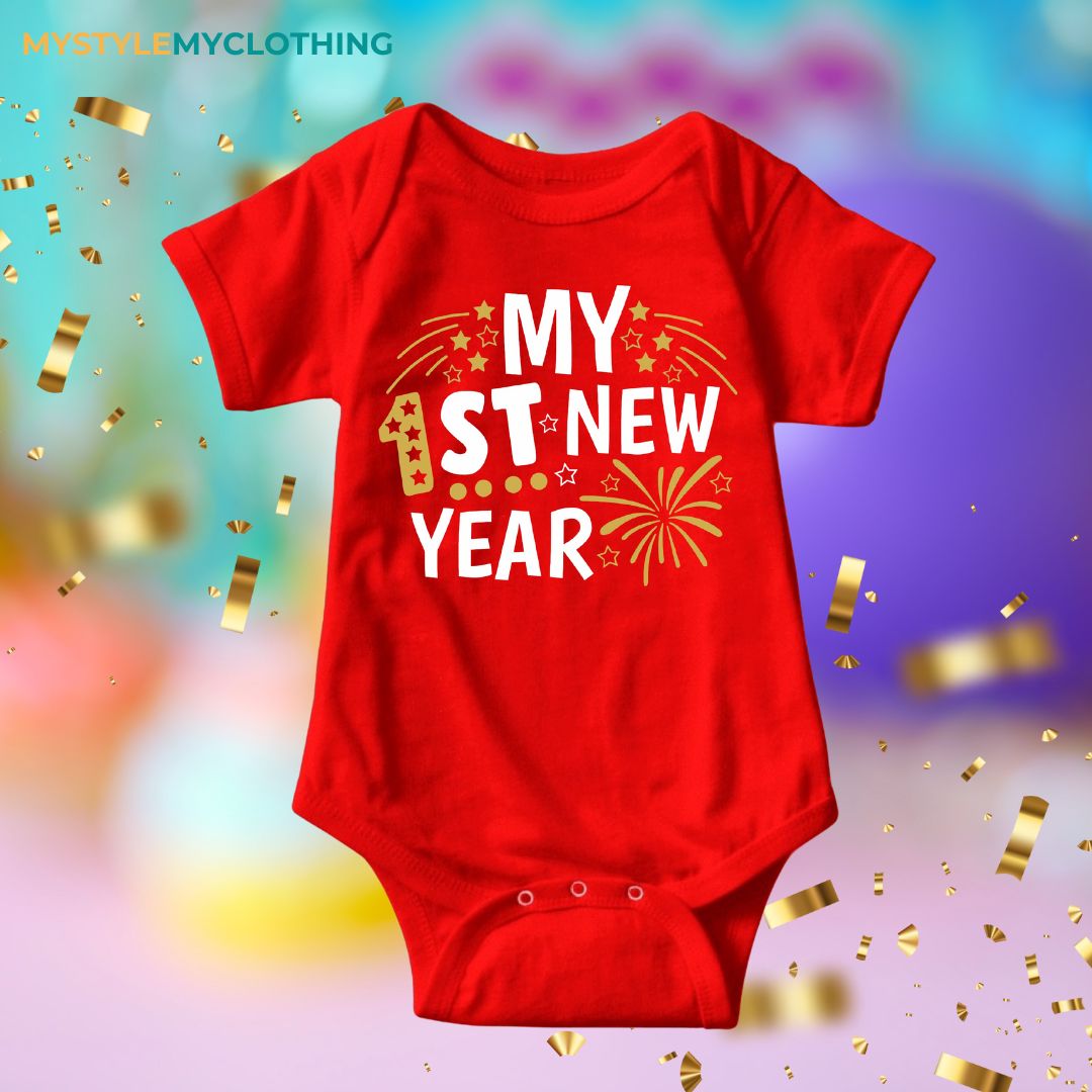 Baby New Year Holiday Onesies - My 1st New Year Fireworks