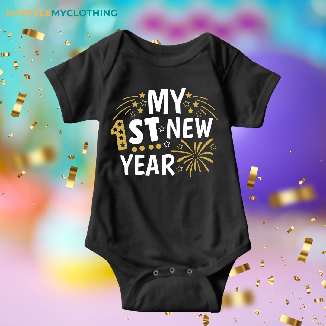 Baby New Year Holiday Onesies - My 1st New Year Fireworks