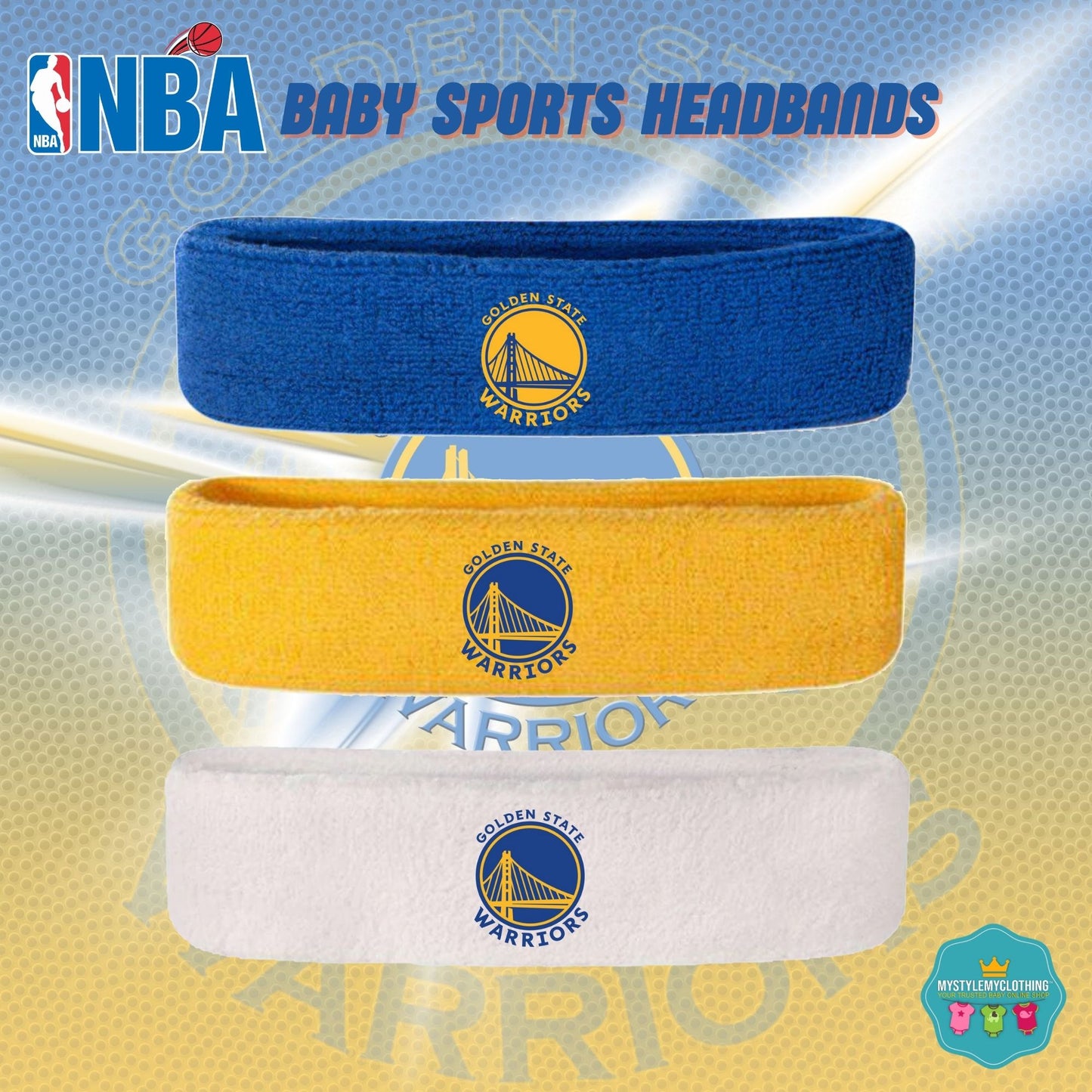 Baby and Kids Basketball Sports Headband - GSW