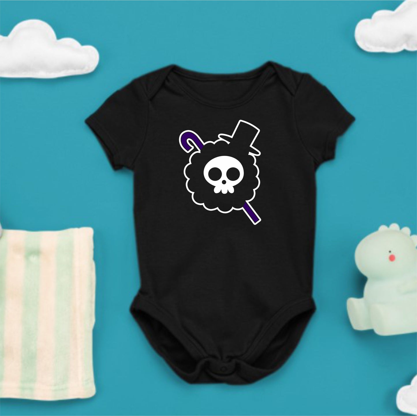 Baby Character Onesies - Jolly Roger One Piece Brook