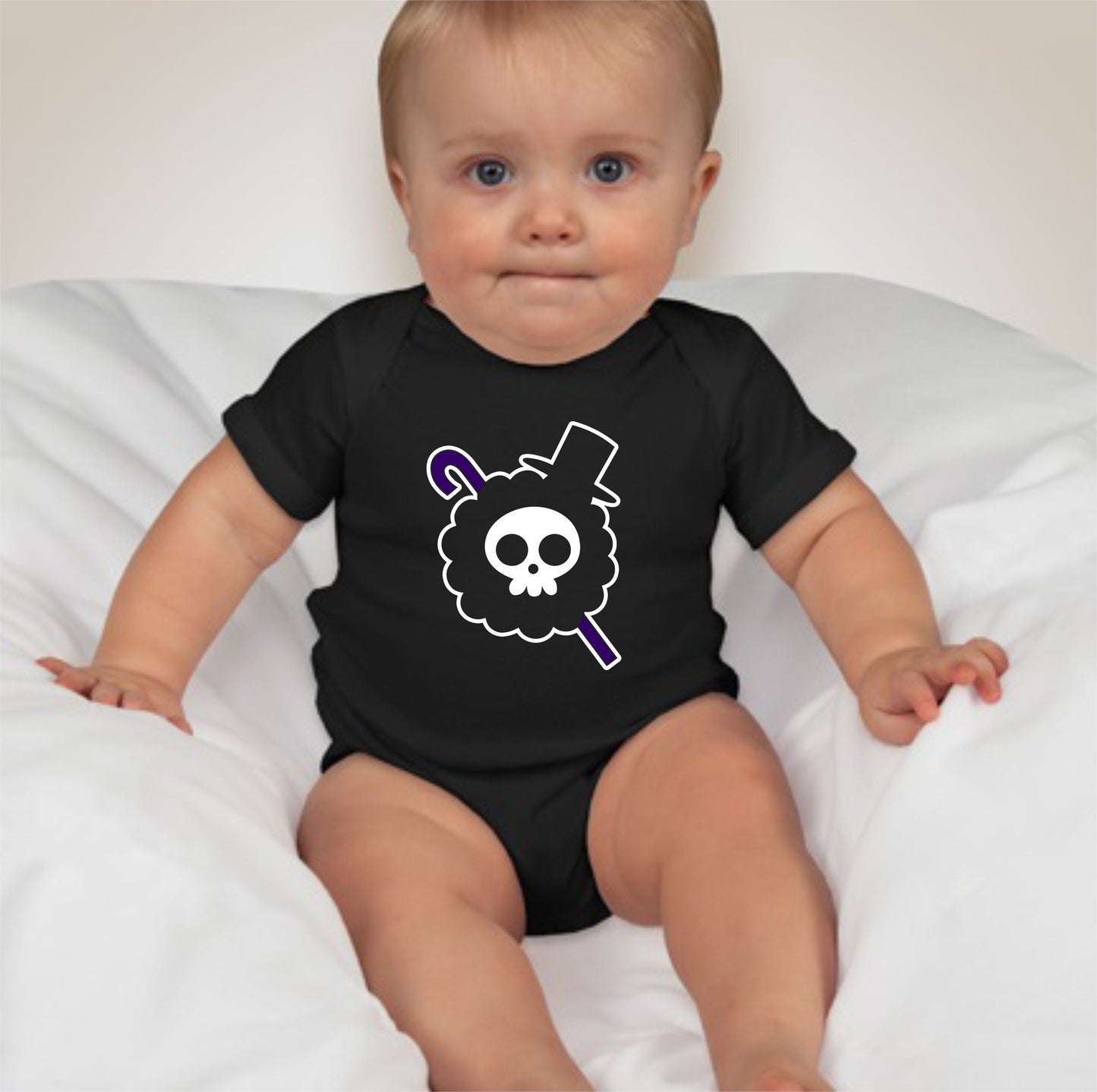 Baby Character Onesies - Jolly Roger One Piece Brook