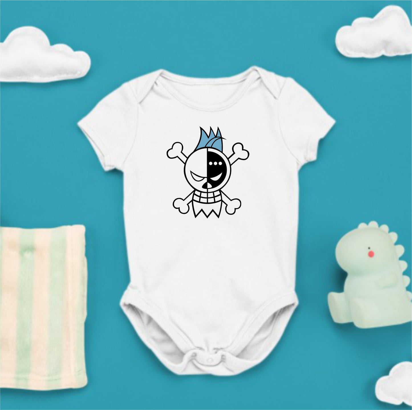 Baby Character Onesies - Jolly Roger One Piece Frank