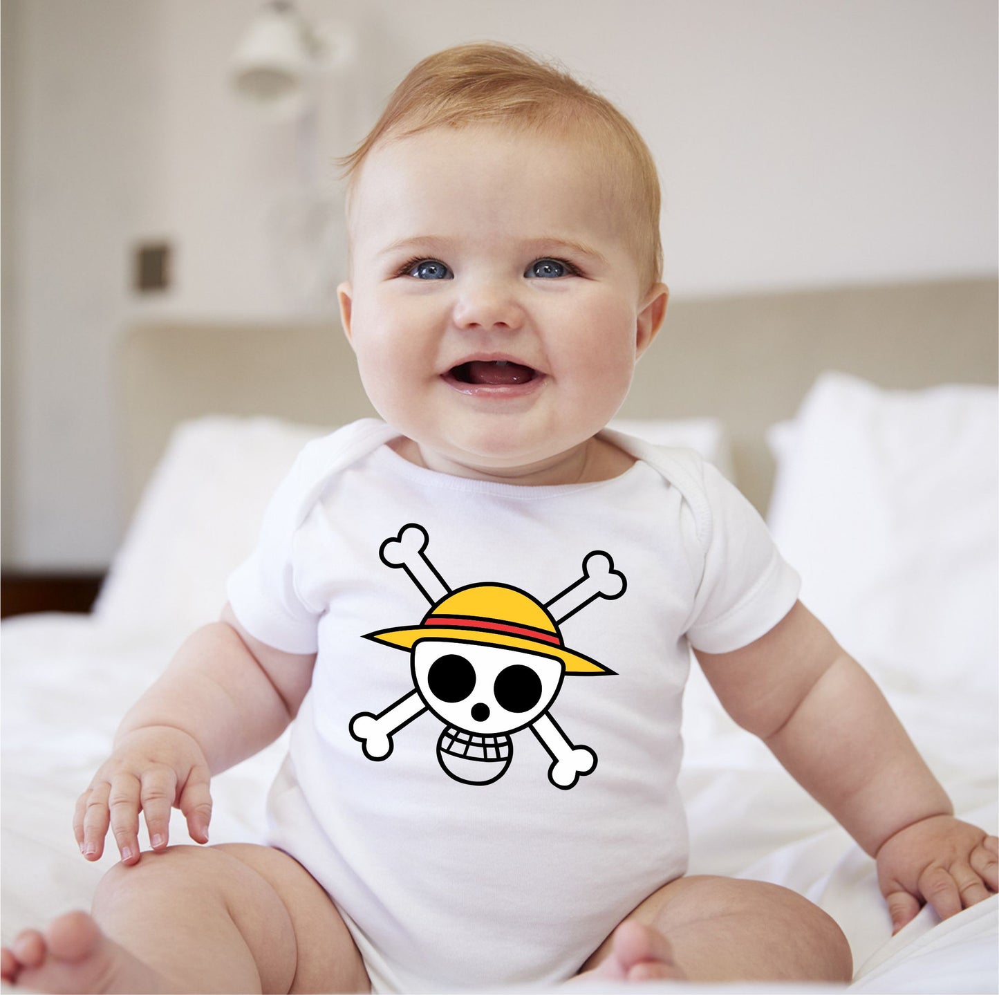Baby Character Onesies - Jolly Roger One Piece Luffy