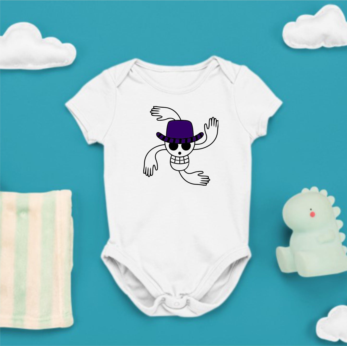 Baby Character Onesies - Jolly Roger One Piece Robin