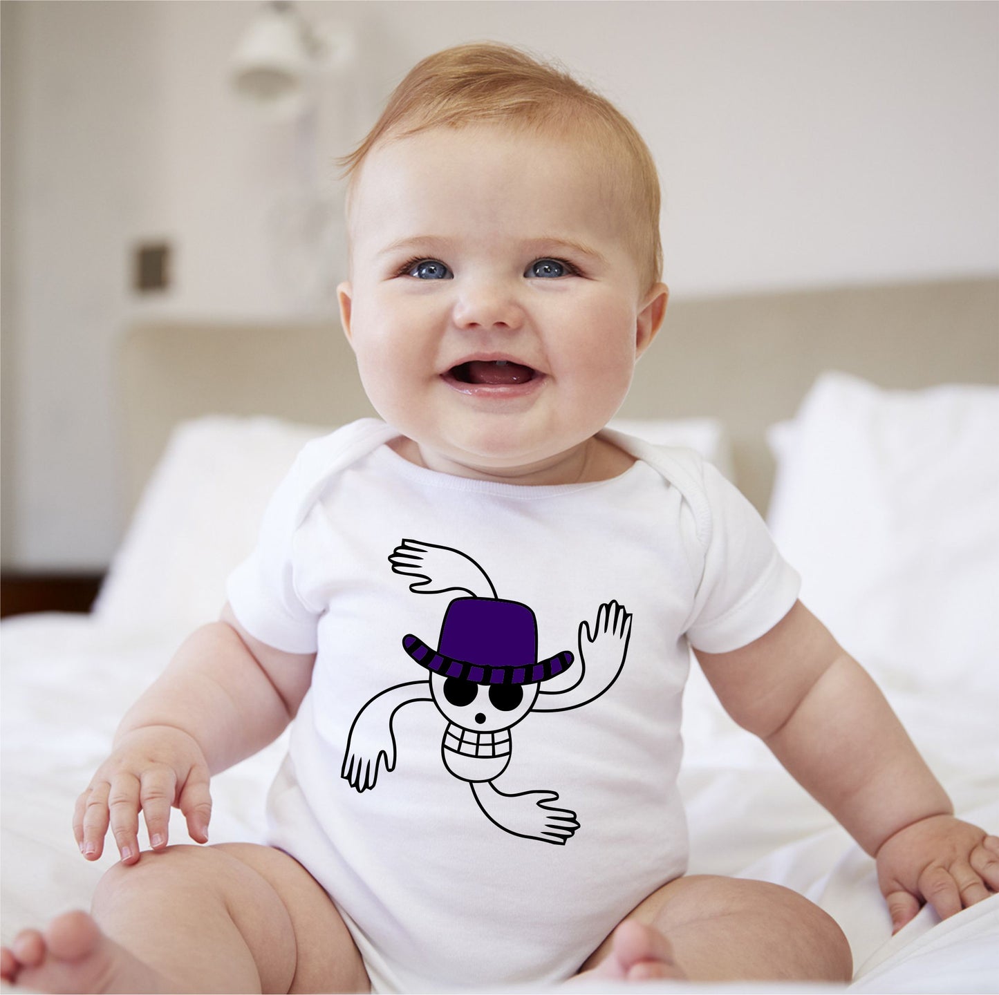 Baby Character Onesies - Jolly Roger One Piece Robin