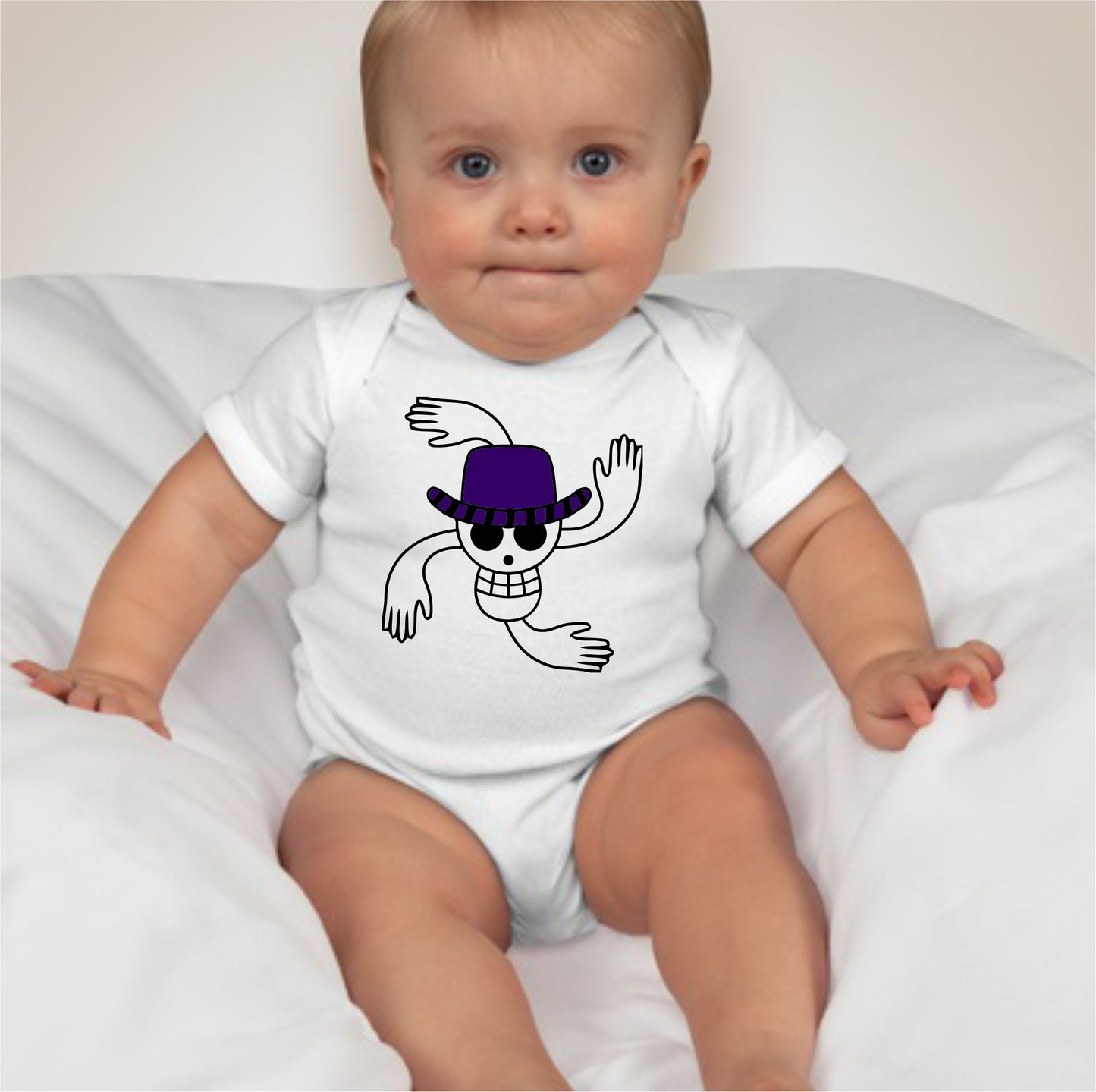 Baby Character Onesies - Jolly Roger One Piece Robin