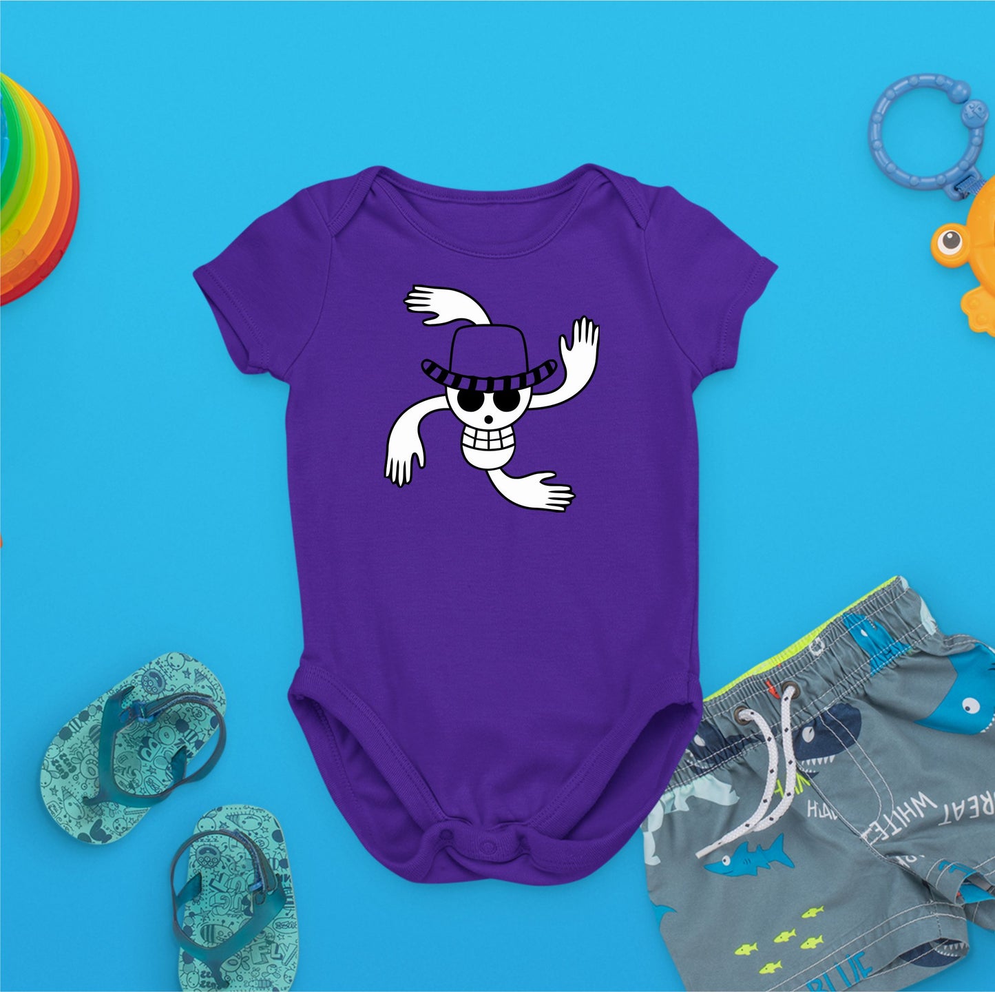 Baby Character Onesies - Jolly Roger One Piece Robin