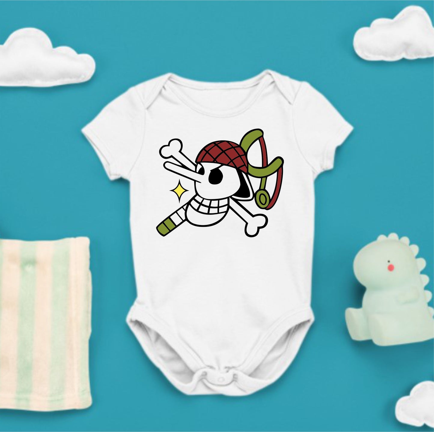 Baby Character Onesies - Jolly Roger One Piece Usop