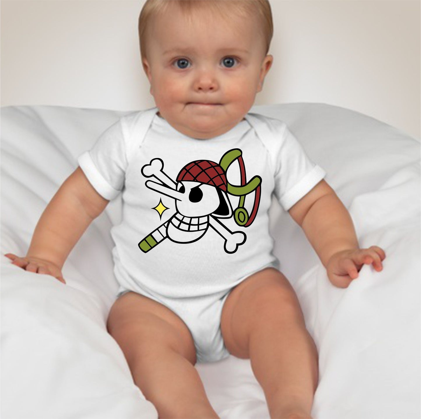 Baby Character Onesies - Jolly Roger One Piece Usop