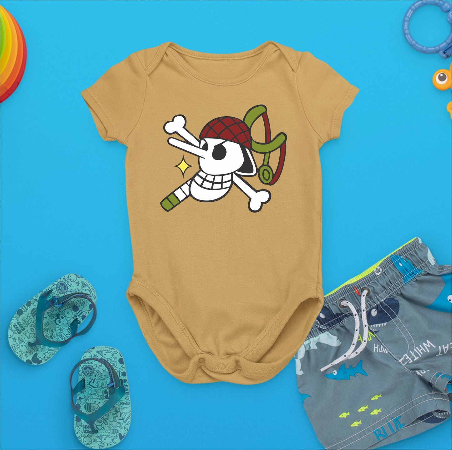 Baby Character Onesies - Jolly Roger One Piece Usop