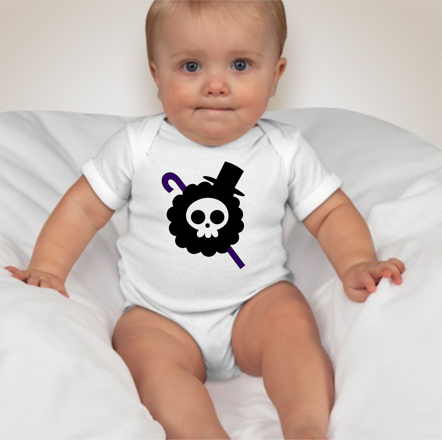 Baby Character Onesies - Jolly Roger One Piece Brook