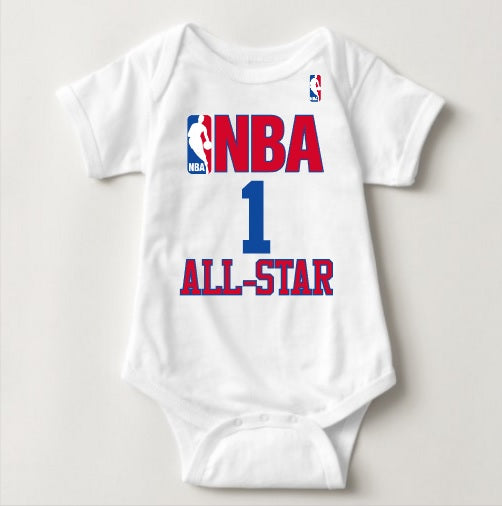 Baby Basketball Jersey Onesies- NBA ALL Star