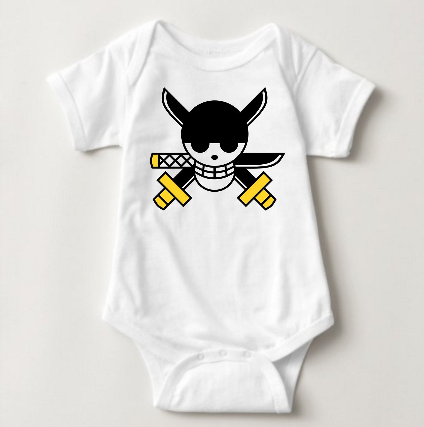 Baby Character Onesies - Jolly Roger One Piece Zorro