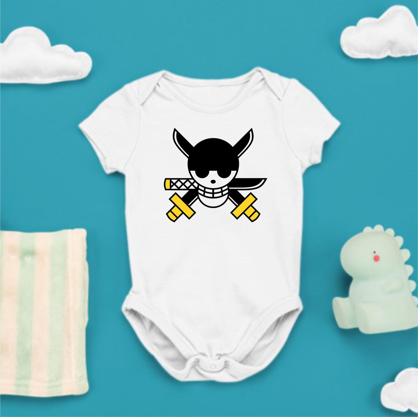 Baby Character Onesies - Jolly Roger One Piece Zorro