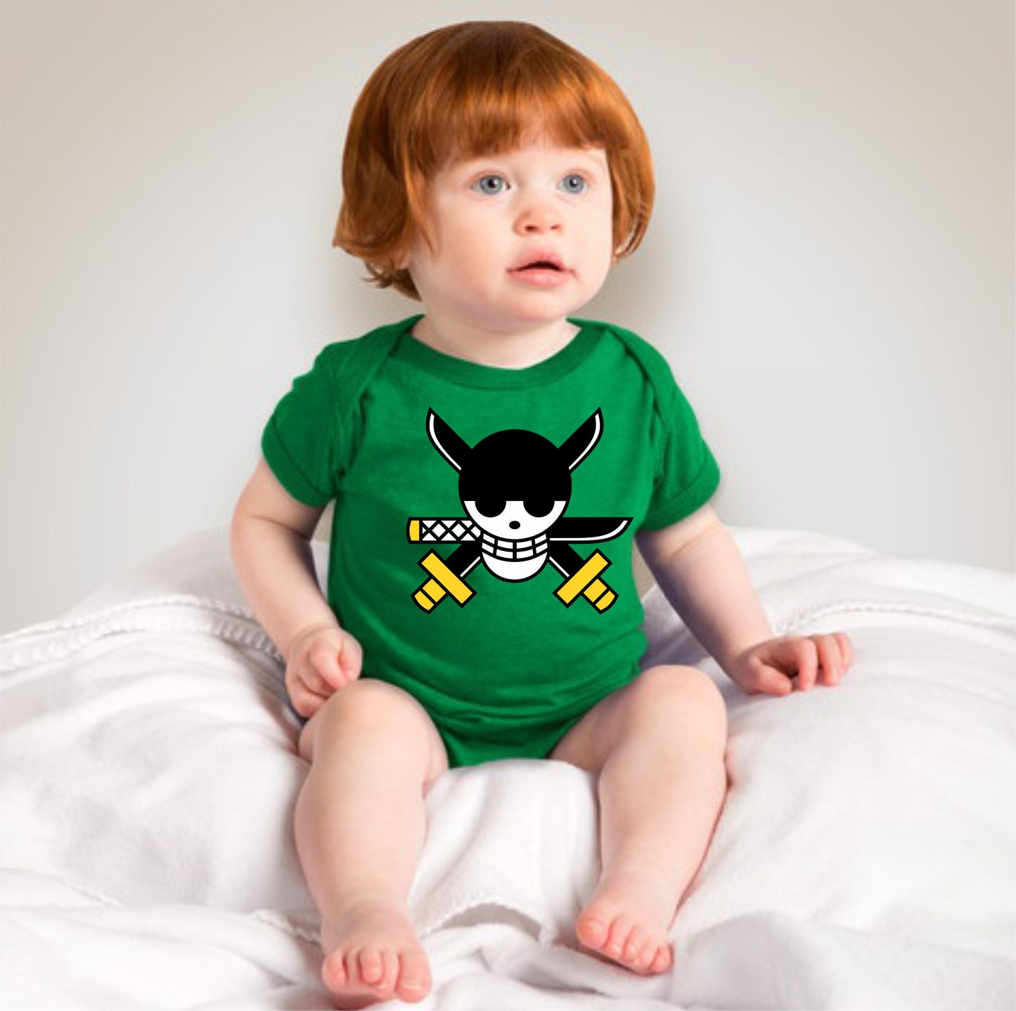 Baby Character Onesies - Jolly Roger One Piece Zorro