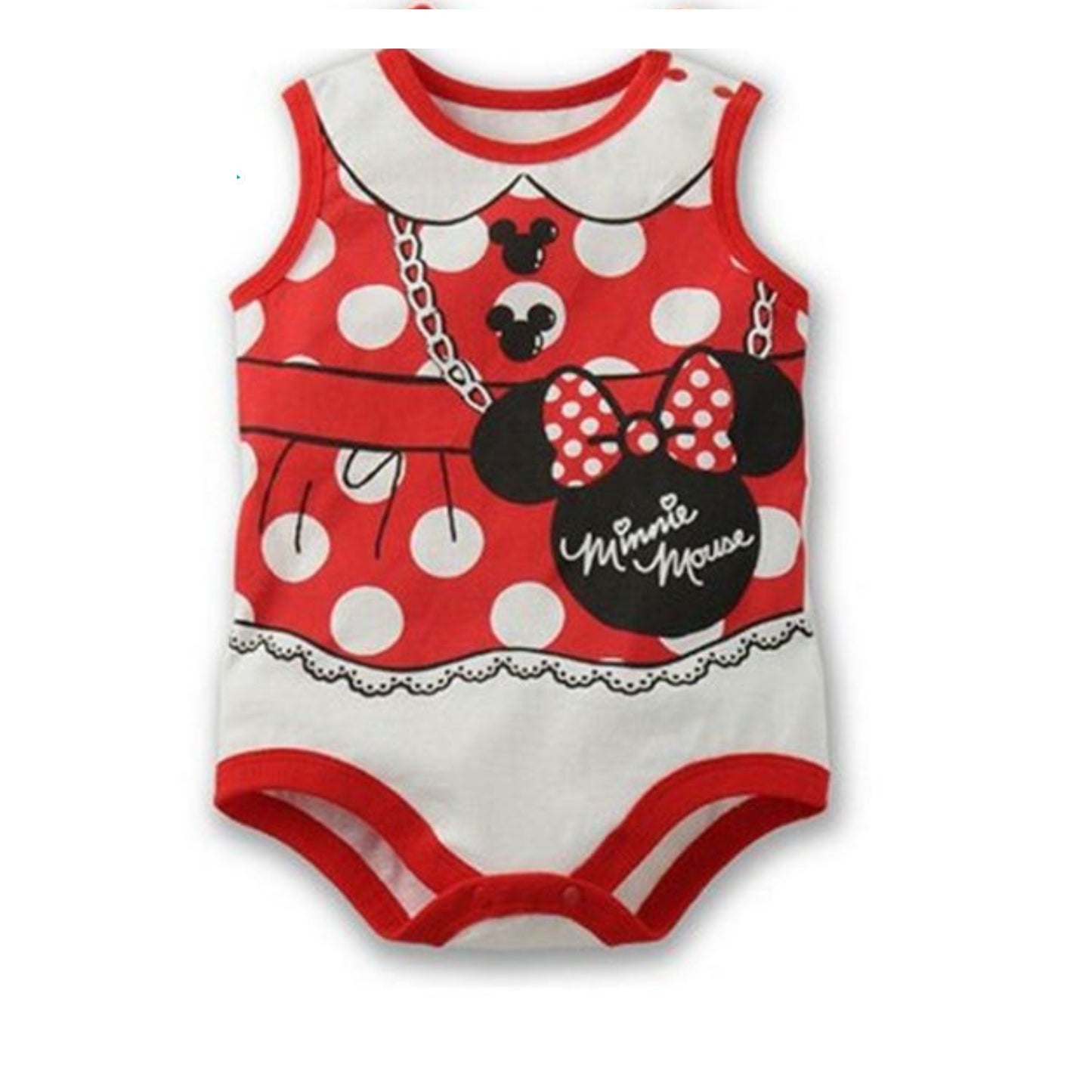 Minnie Mouse Disney Sleeveless Baby Onesies - 2 - MYSTYLEMYCLOTHING