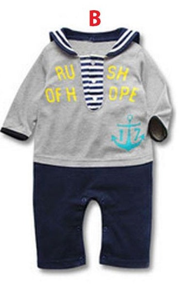 Baby Romper Baby Sailor Long Sleeve Romper - MYSTYLEMYCLOTHING