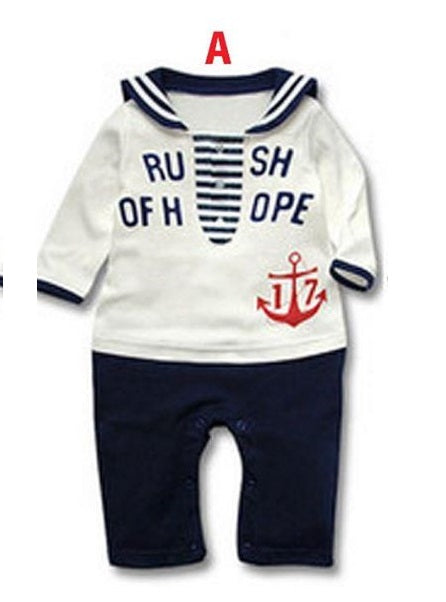 Baby Romper Baby Sailor Long Sleeve Romper - MYSTYLEMYCLOTHING