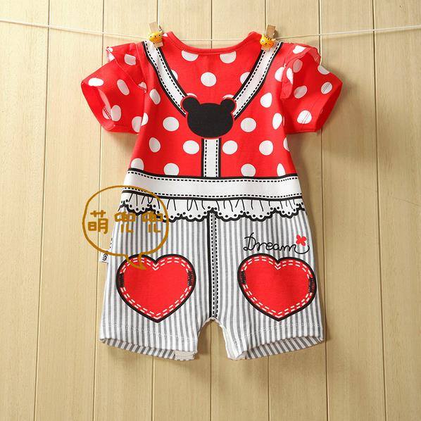 Baby Romper First Movement 100% Cottoon Minnie M Baby Romper - MYSTYLEMYCLOTHING