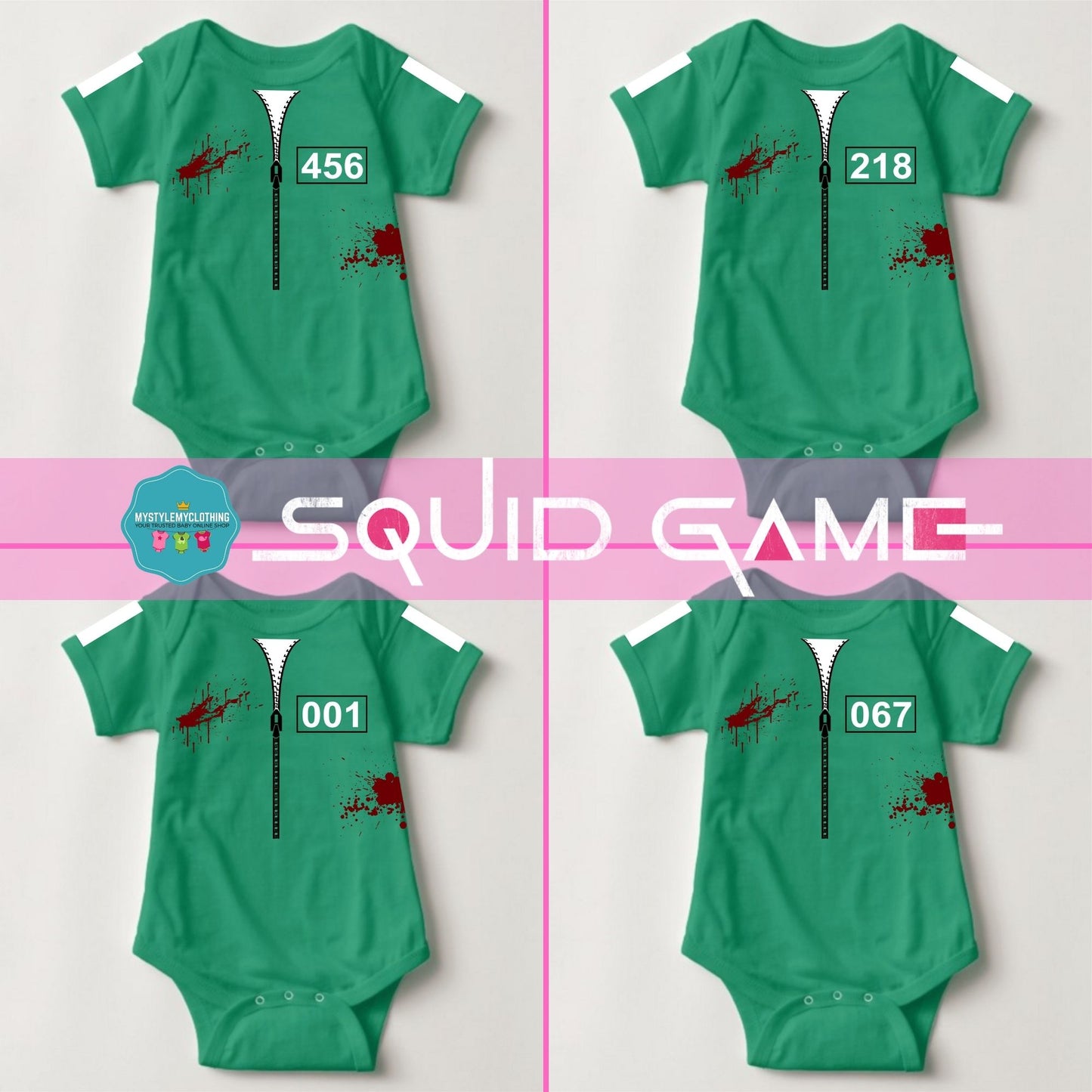 Baby Character Squid Game Onesies
