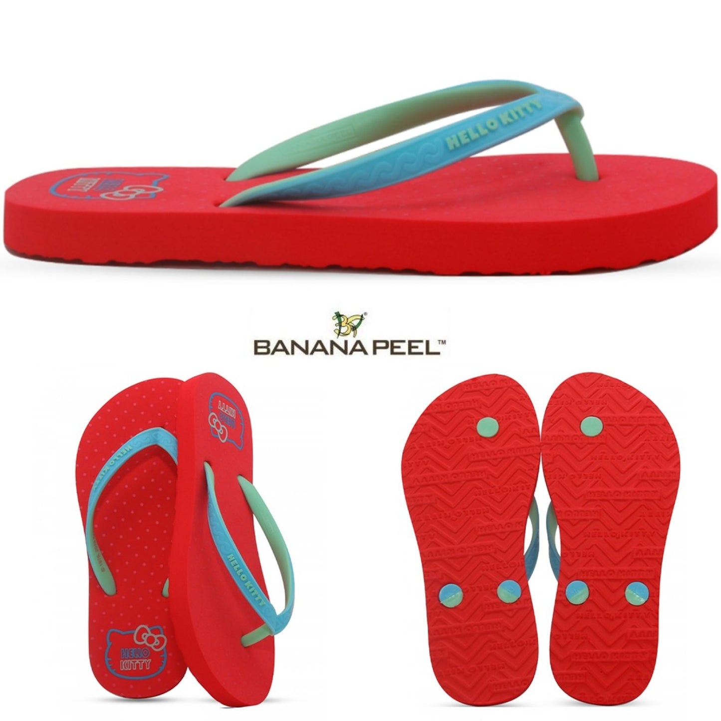 Banana Peel Girls Slippers Kids Glitzy Cat - Radiant