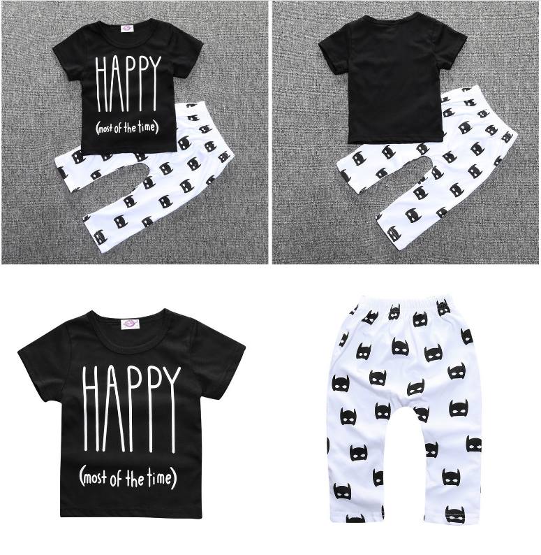 Baby Monochrome Set - Happy - MYSTYLEMYCLOTHING