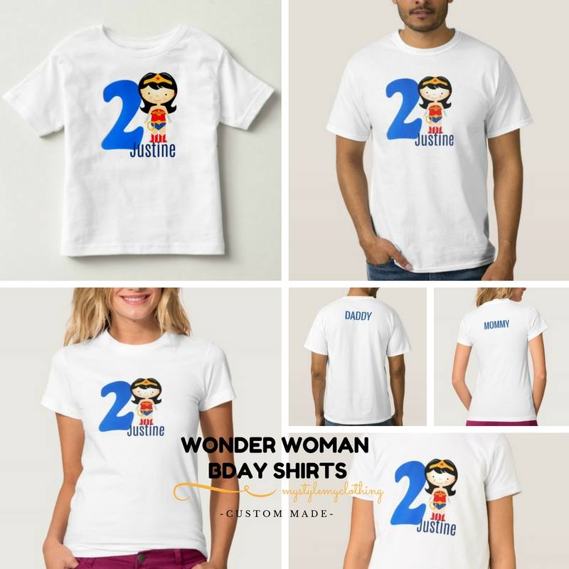 Custom Birthday Family Set Shirt - Superhero - MYSTYLEMYCLOTHING