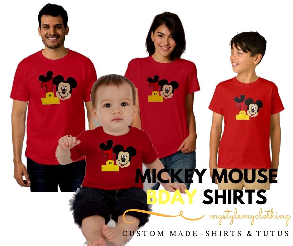 Custom Birthday Family Set Shirt - Mickey Mouse - MYSTYLEMYCLOTHING