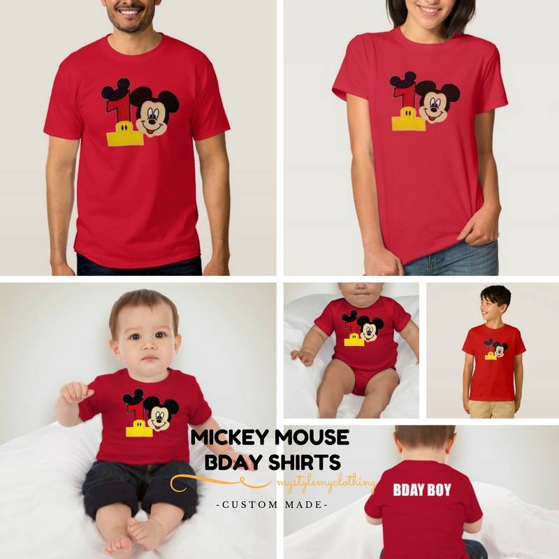 Custom Birthday Family Set Shirt - Mickey Mouse - MYSTYLEMYCLOTHING