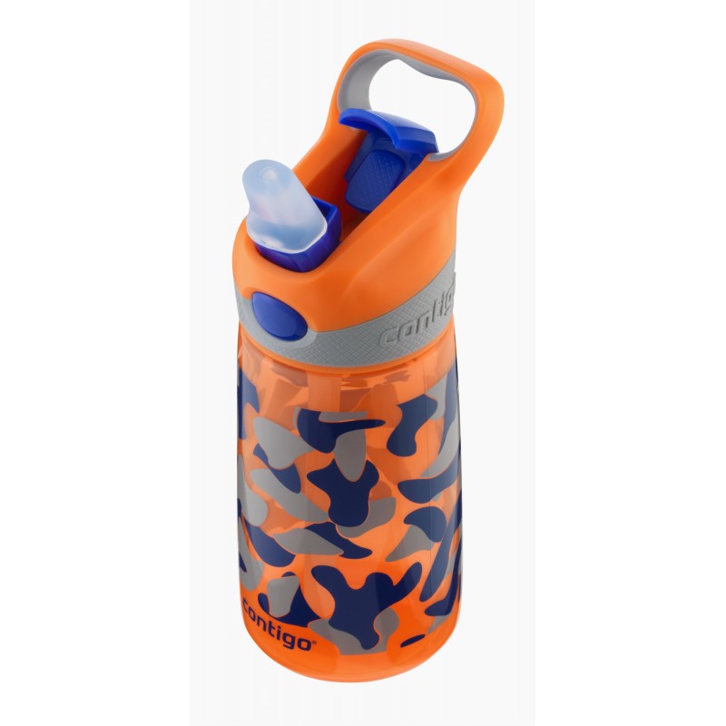 Contigo AUTOSPOUT Striker Kids Water Bottle 14oz - Nectarine Camouflage Graphic
