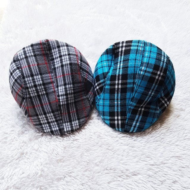 Kids Checkered Retro Boy Golf  Beret, Flat Cap, Palos Hat - MYSTYLEMYCLOTHING