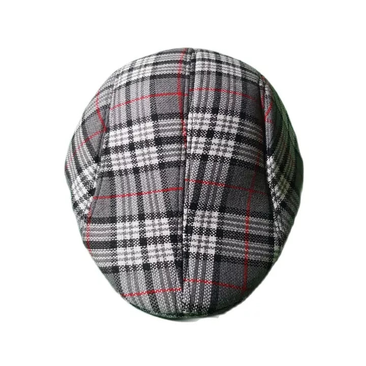 Kids Checkered Retro Boy Golf Beret, Flat Cap, Palos Hat
