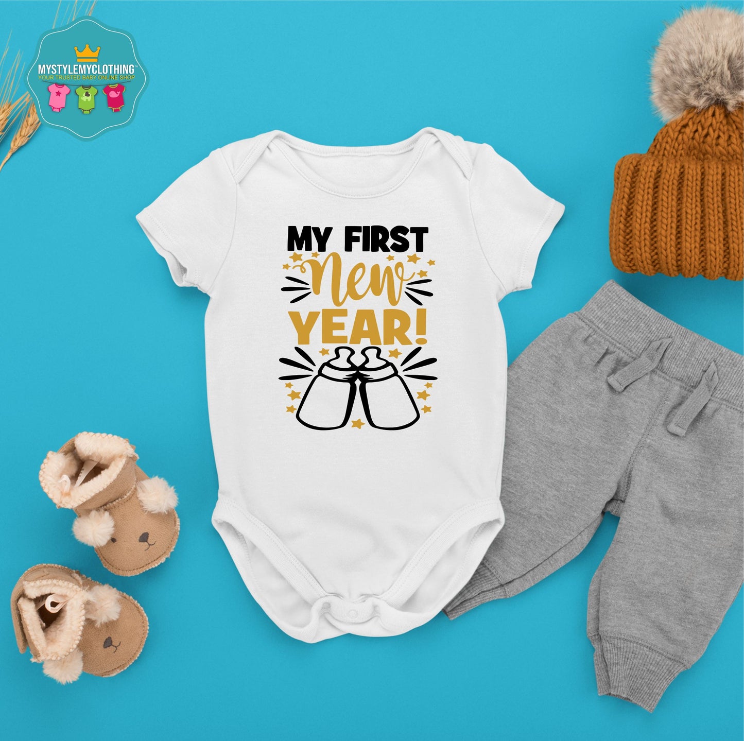 Baby New Year Holiday Onesies - My 1st New Year