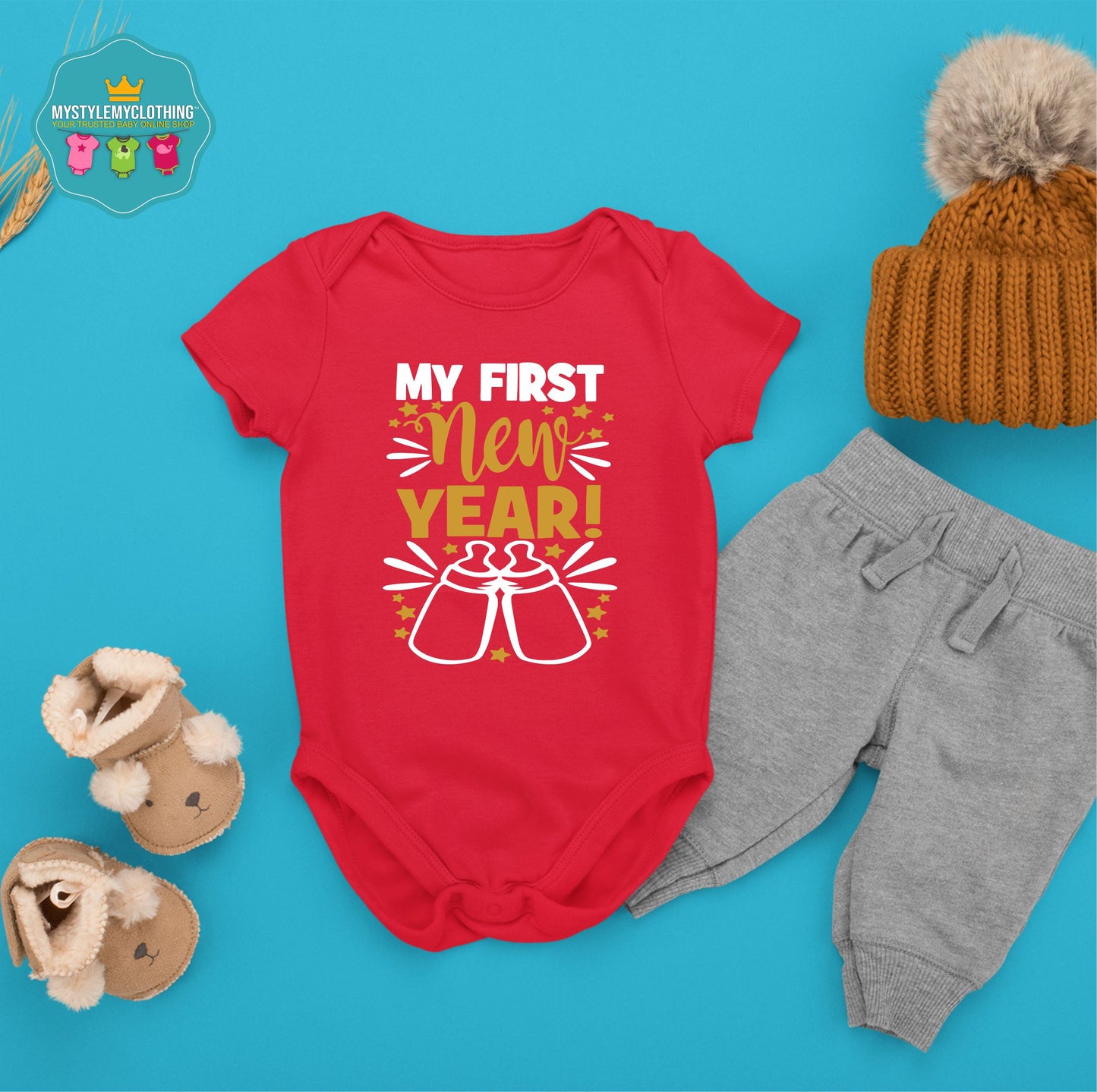 Baby New Year Holiday Onesies - My 1st New Year