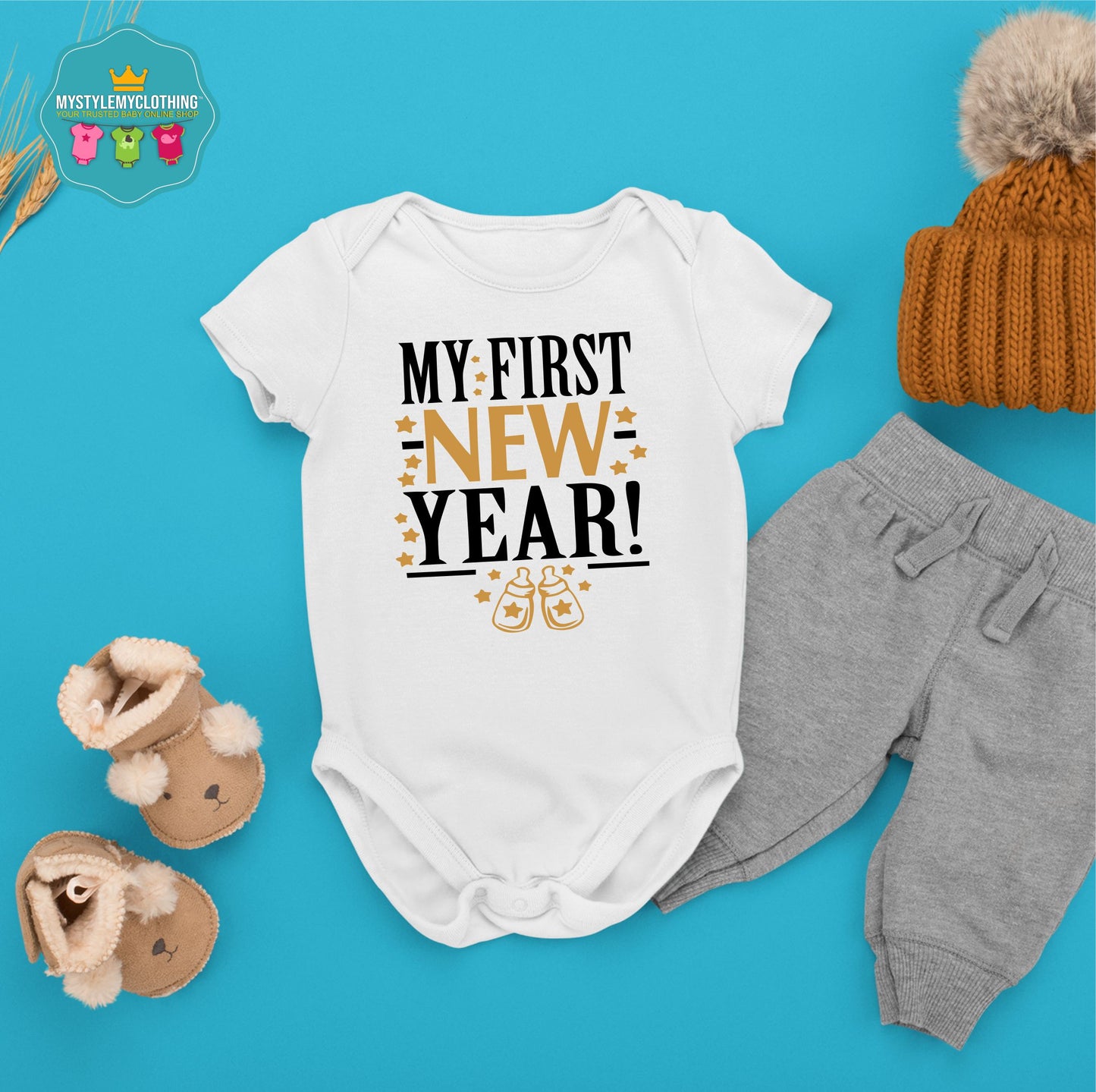 Baby New Year Holiday Onesies - My 1st New Year